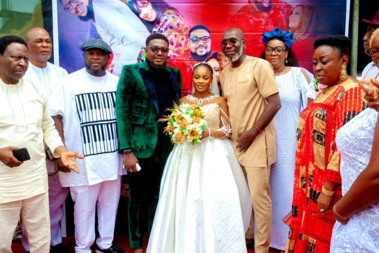 PHOTOS: Nigerian Top Showbiz Shots Storm Righteousman Son’s Wedding